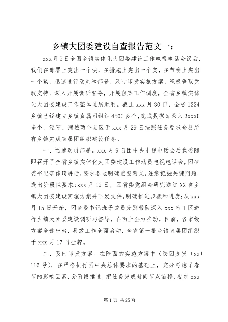 乡镇大团委建设自查报告范文一：.docx