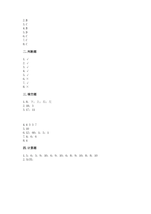 人教版一年级上册数学期末考试试卷及答案（考点梳理）.docx