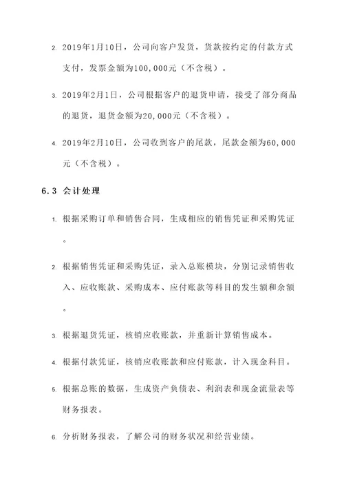 零售公司会计账务处理方案