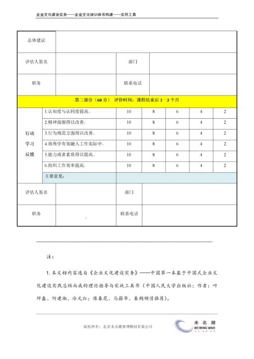 10-【保障体系构建】-企业文化培训效果综合评估表.doc.docx