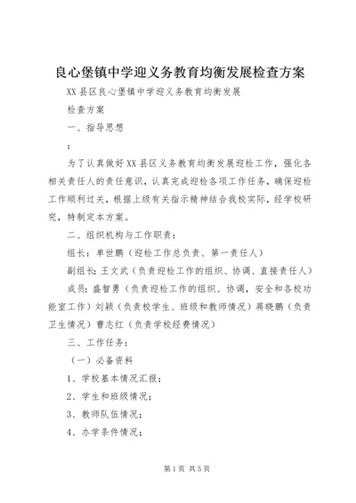 良心堡镇中学迎义务教育均衡发展检查方案.docx