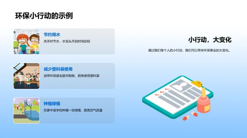 环保行动实践讲座PPT模板