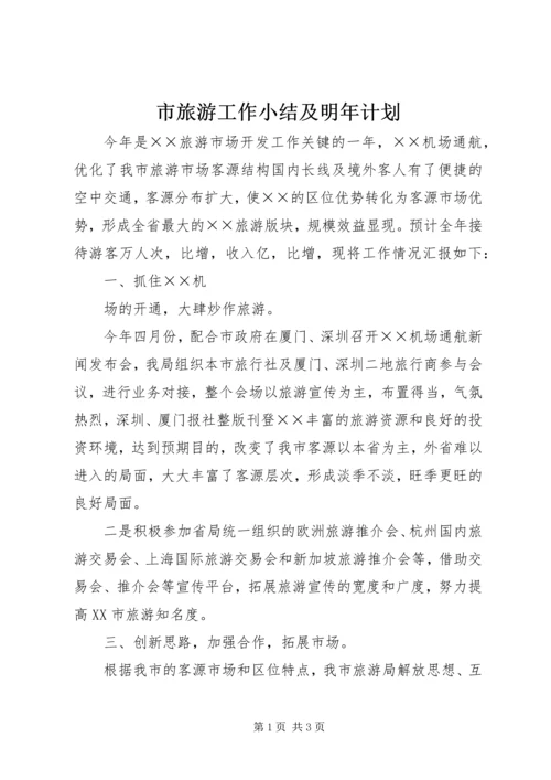 市旅游工作小结及明年计划 (8).docx