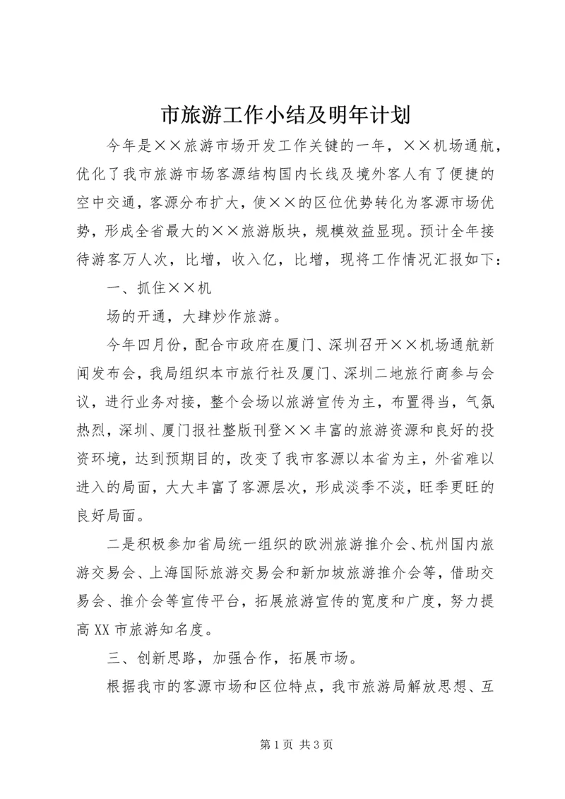 市旅游工作小结及明年计划 (8).docx