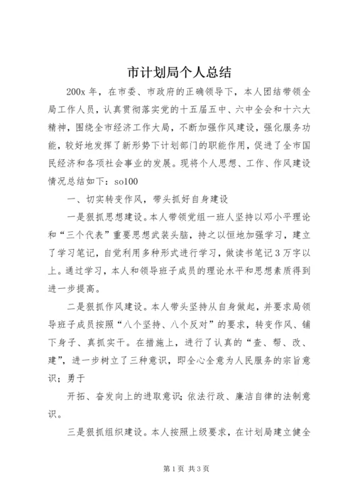 市计划局个人总结 (9).docx