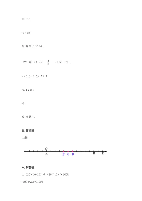 小学数学毕业测试卷带答案（达标题）.docx