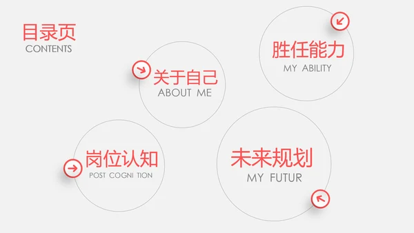 时尚简约微立体个人简历竞聘求职报告PPT