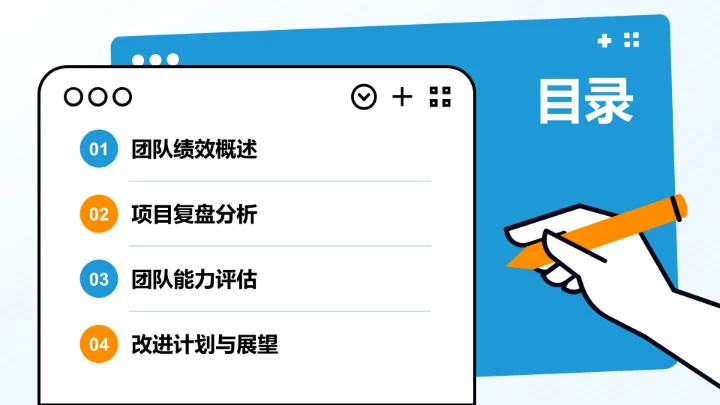 年中团队绩效复盘PPT模板