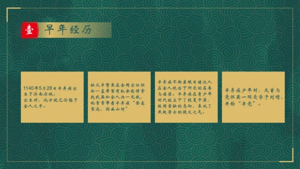 辛弃疾介绍通用PPT模板