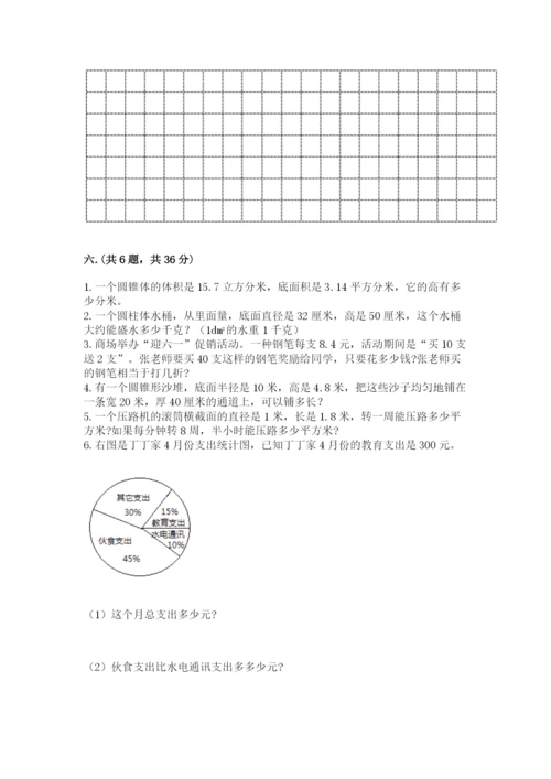 河南省平顶山市六年级下册数学期末测试卷精品（名师系列）.docx