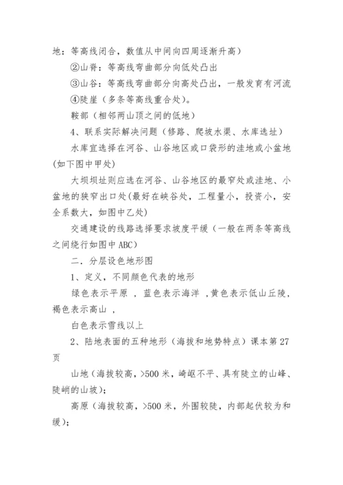 人教版地理七年级上册知识点总结.docx