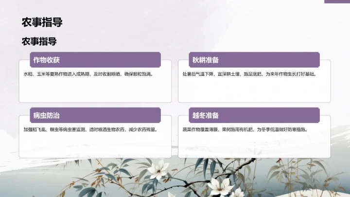 二十四节气处暑PPT模板