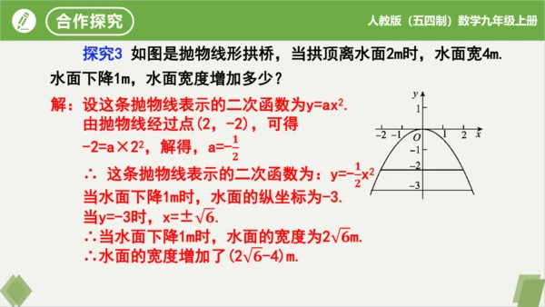 28.3实际问题与二次函数（第3课时拱桥问题）（同步课件）-九年级数学上册同步精品课堂（人教版五四制