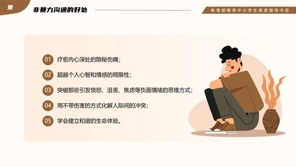教育部阅读指导书籍《非暴力沟通》PPT模板
