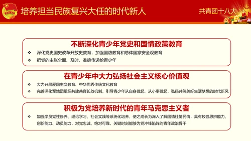 中国共青团十八大精神学习解读PPT模板