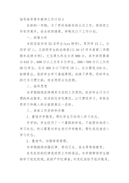 指导培养青年教师工作计划.docx