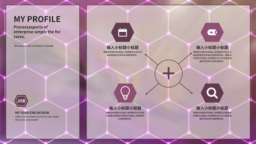 紫色炫酷述职报告PPT模板