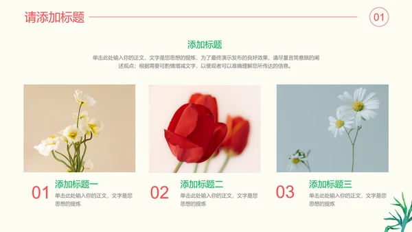 彩色插画小清新通用PPT演示模板