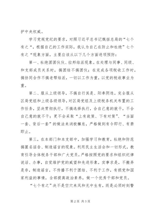 合格党员七个有之心得体会.docx