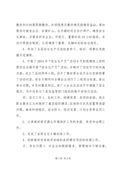 乡镇年度经发办工作总结和工作计划.docx