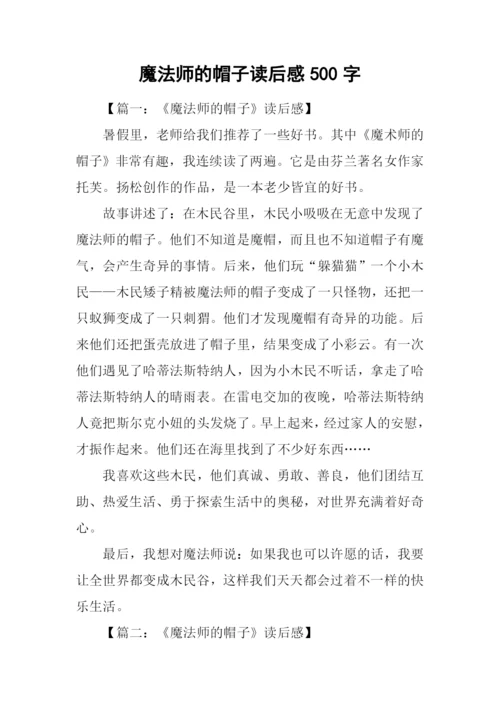魔法师的帽子读后感500字.docx