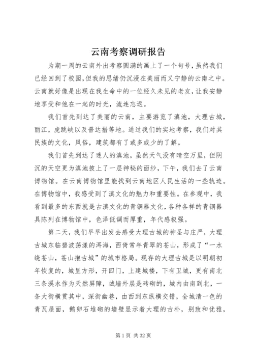 云南考察调研报告.docx
