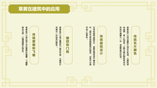 黄色复古国风中国传统配色草黄介绍PPT