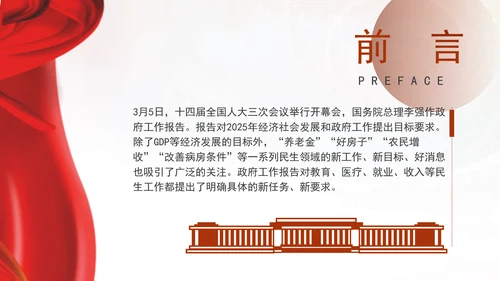 聚焦政府工作报告13个民生工作好消息PPT