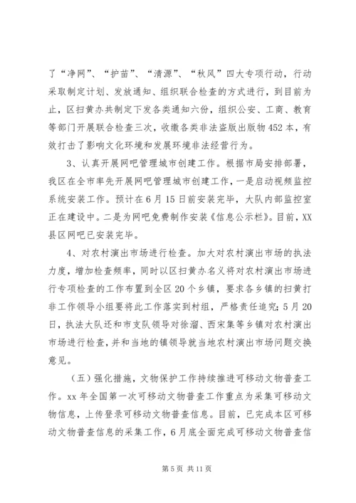 文广新局20XX年上半年工作总结及20XX年下半年工作计划.docx