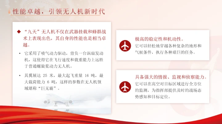 珠海航展空中霸主九天无人机介绍主题党课PPT