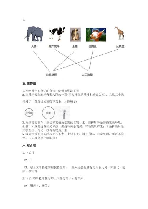 教科版六年级下册科学期末测试卷及答案一套.docx