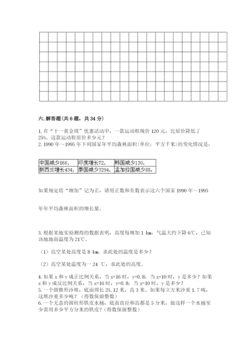 六年级下册数学期末测试卷（考点精练）.docx