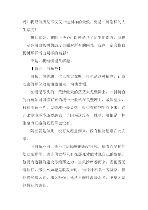 白杨树的作文600字.docx