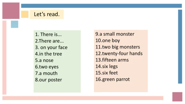 Module 6 Unit 2  There is a small monster 课件(共17张P