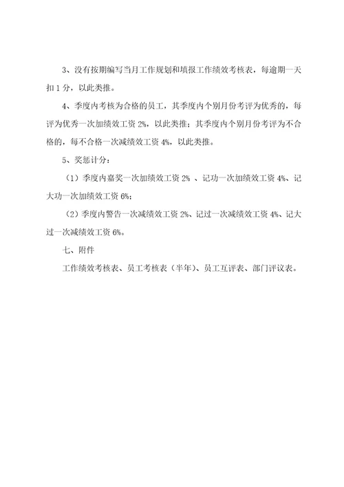 公司员工的绩效考核方案