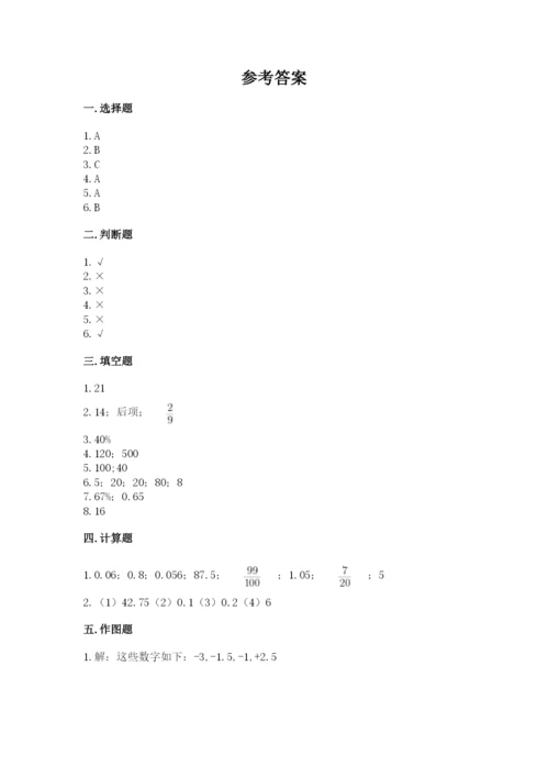 小学六年级下册数学期末测试卷及答案（基础+提升）.docx