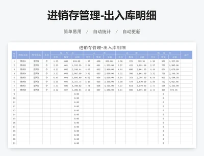进销存管理-出入库明细