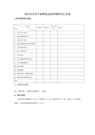 电力建设综合项目施工企业安全生产统一标准化标准规范及达标评级统一标准检查表.docx