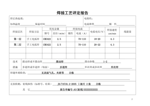 焊接工艺评定报告表.docx