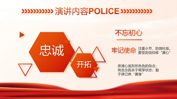 红色大气公安警察禁毒宣传动态PPT