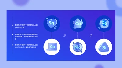 蓝色医疗行业主题并列关系3项PPT