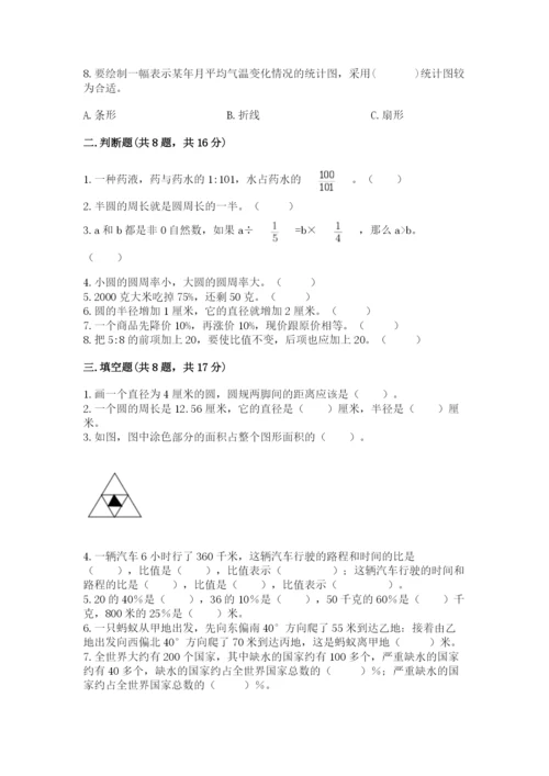 人教版数学六年级上册期末考试卷精品（易错题）.docx