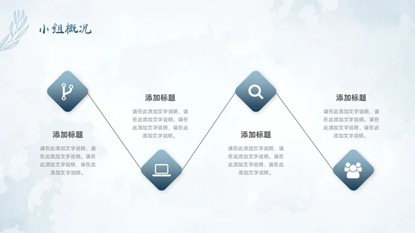 水彩水墨风花卉成果汇报工作汇报QC成果汇报PPT工作总结