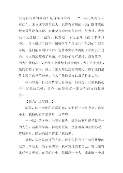 追梦路上作文800字.docx