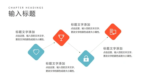 红色渐变风工作汇报PPT模板