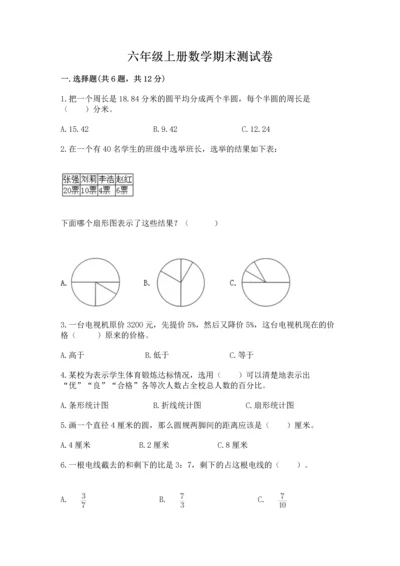 六年级上册数学期末测试卷及完整答案【各地真题】.docx