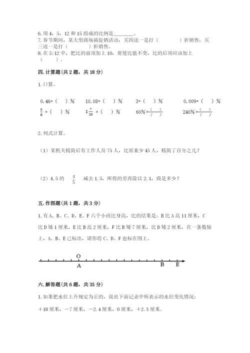 北师大版小学六年级下册数学期末综合素养测试卷精品（模拟题）.docx