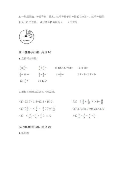 小学数学六年级上册期末卷及参考答案【轻巧夺冠】.docx