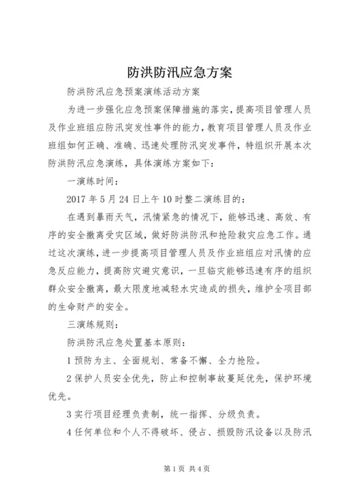 防洪防汛应急方案 (2).docx