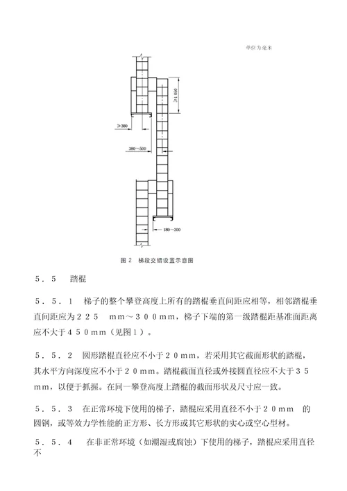 固定式钢梯及平台安全要求第1部分钢直梯